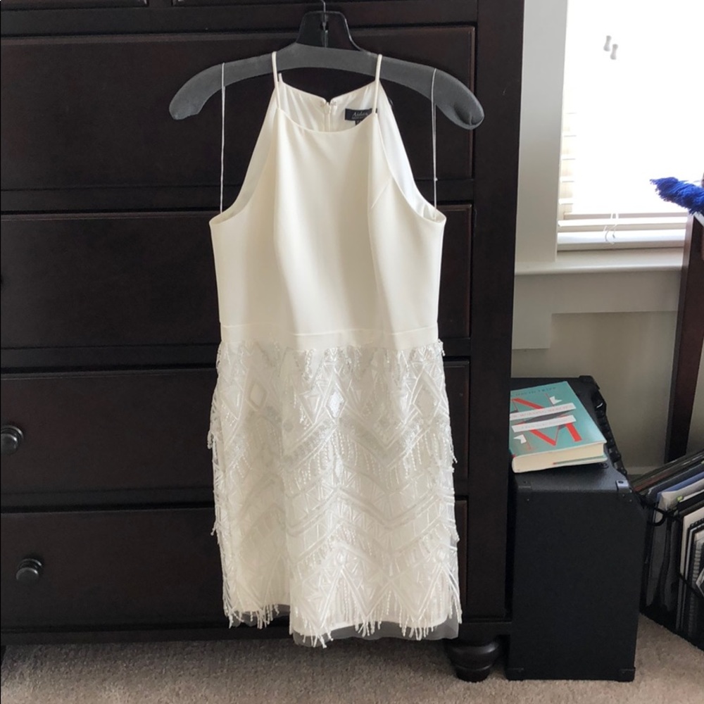 Aidan Mattox High Neck Sequined Dress
